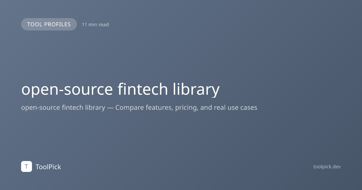 open-source fintech library | FinStack